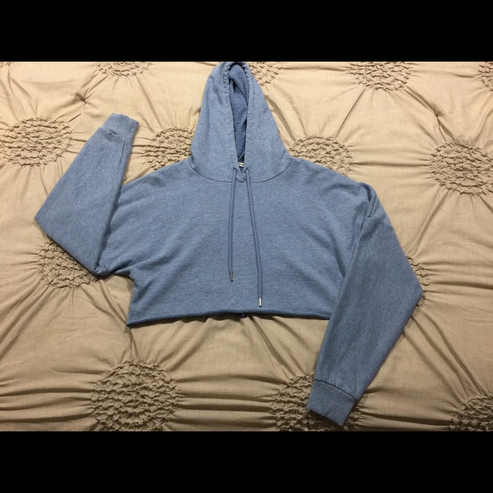 F21 French Terry Crop Sweater